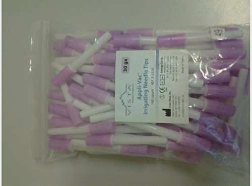 Vista Dental 315530 Appli-Vac Irrigating Tips 30 Gauge Purple Luer Style 100/Bx Vista Dental 315530 Appli-Vac Irrigating Tips 30 Gauge Purple Luer Style 100/Bx
